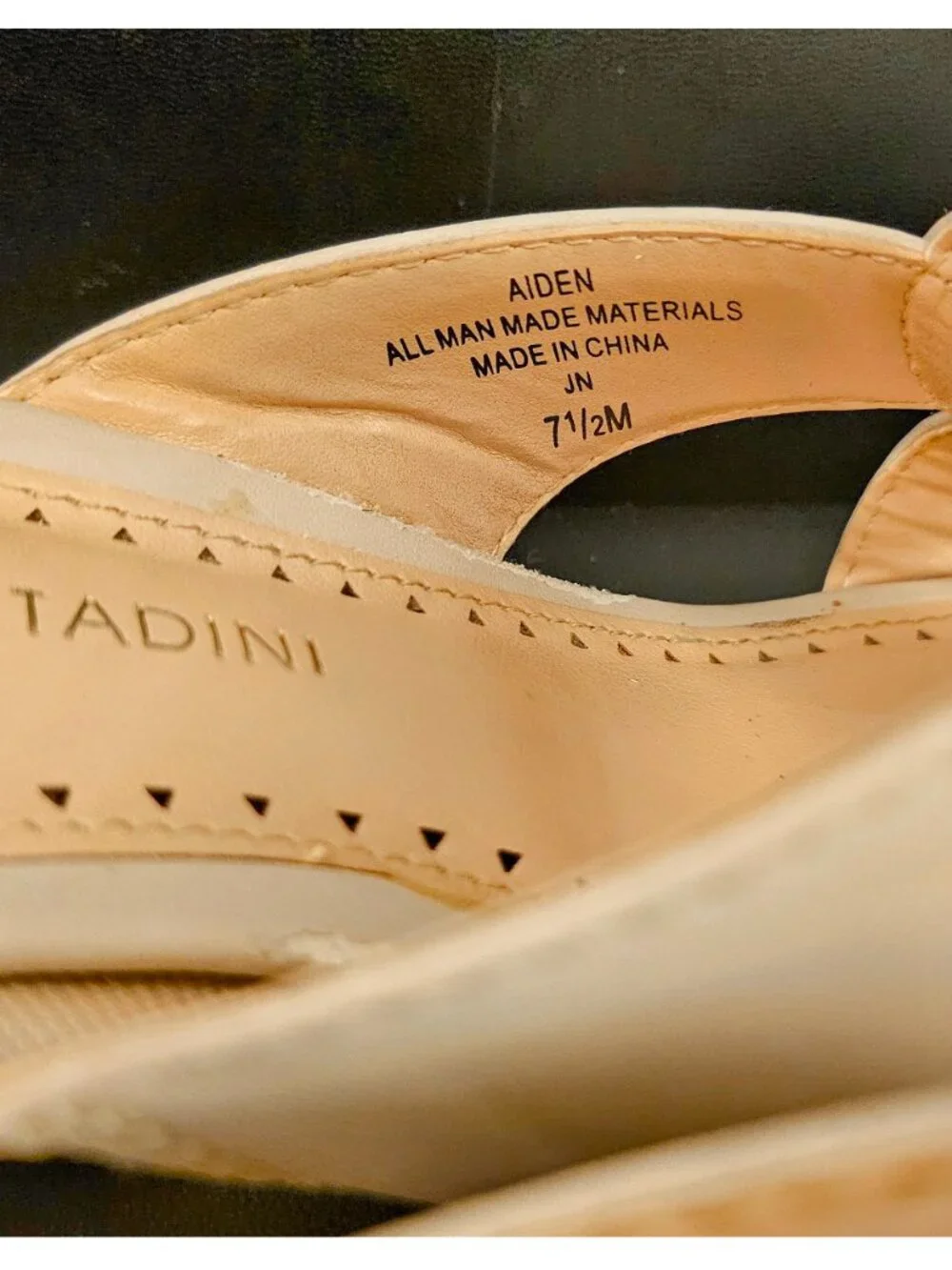 Adrienne Vittadinia Aiden Wedge Sandals in Light Tan